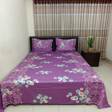 Premium King Size Cotton Bedsheet Set (3 Pieces) – BR-11