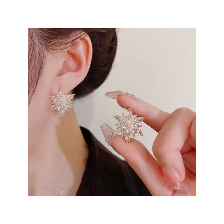 Snowflake Zircon Stud Earrings -145
