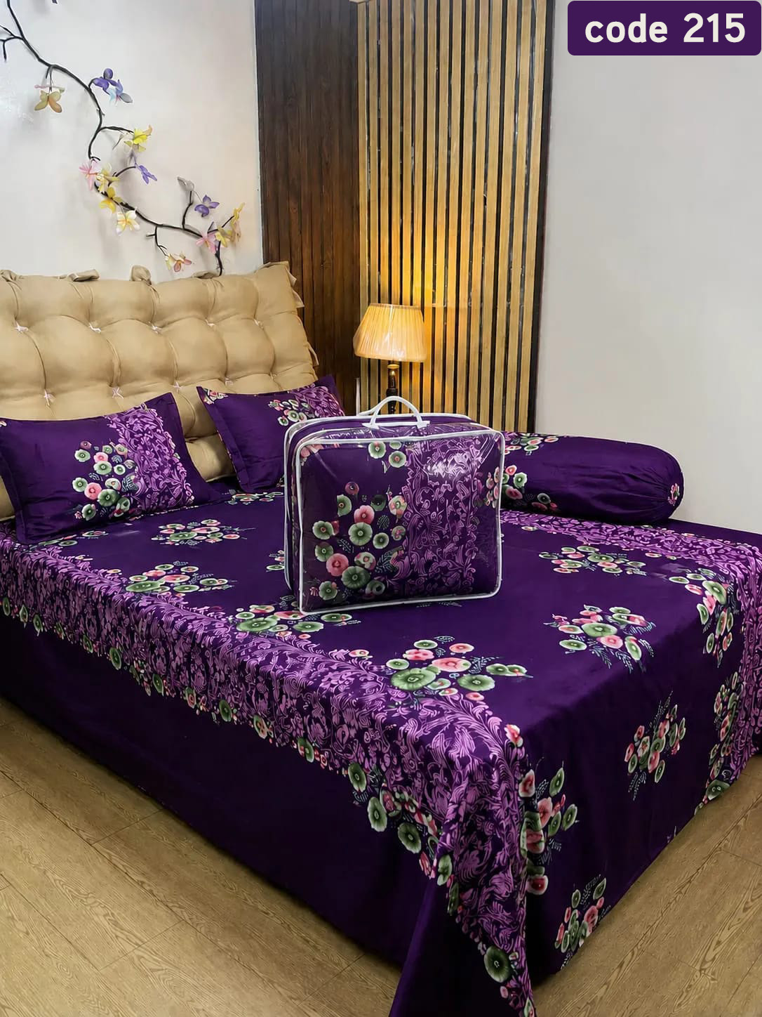 ৫ পিস কিং সাইজ লাক্সারি কাপল কম্ফর্টার সেট 215