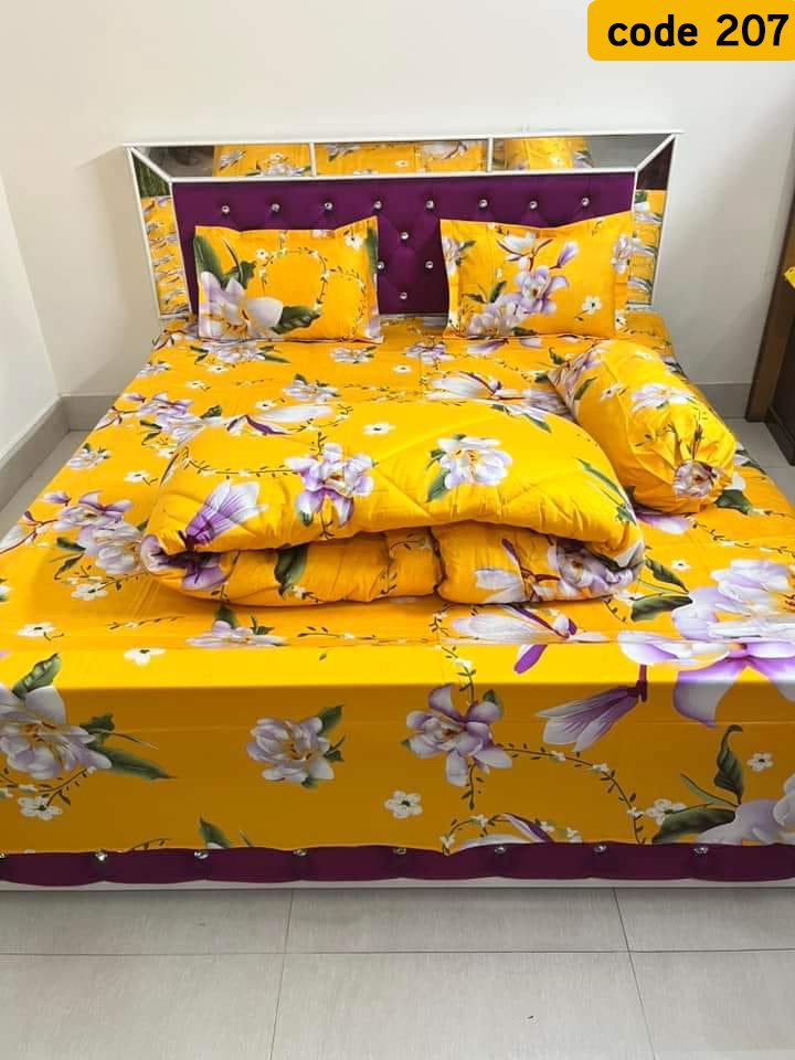 ৫ পিস কিং সাইজ লাক্সারি কাপল কম্ফর্টার সেট  207